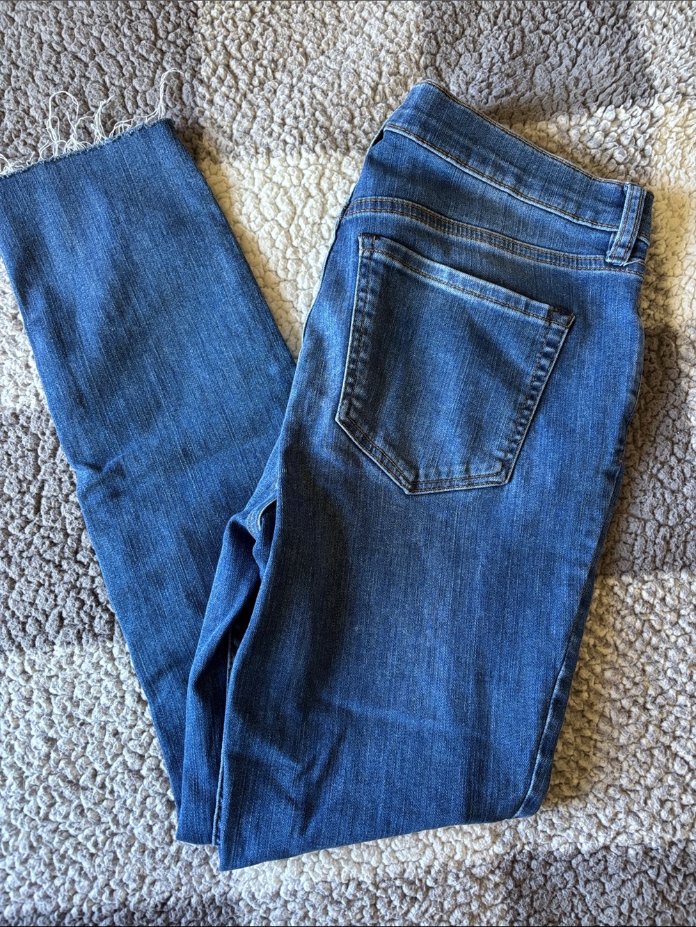 Free People Skinny Jeans in Deep Blue Wash